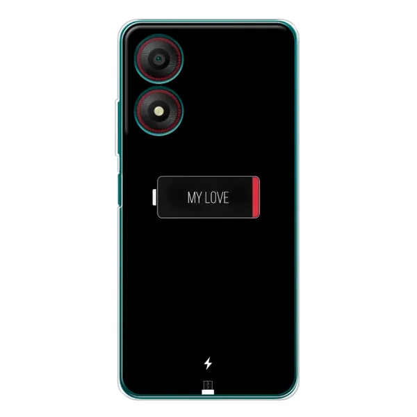 Чехол с принтом «Love battery» для ZTE Blade A34 Чехол с принтом «Love battery» для ZTE Blade A34