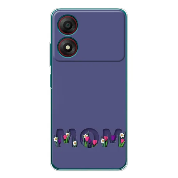 Чехол с принтом «Мама в цветах» для ZTE Blade A34
