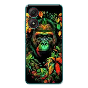 Чехол с Обезьянами ZTE Blade A34 - (AlphaPrint) (Обезьяна в тропиках)