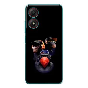 Чехол с Обезьянами ZTE Blade A34 - (AlphaPrint) (Три обезьяны)