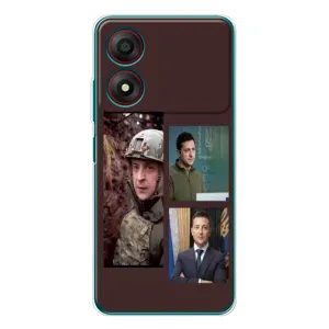 Чохол для ZTE Blade A34 (AlphaPrint - с принтом Зеленського) (Президент)