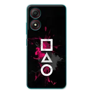 Чехол Гра в кальмара для ZTE Blade A34 (Символы Игра кальмара)