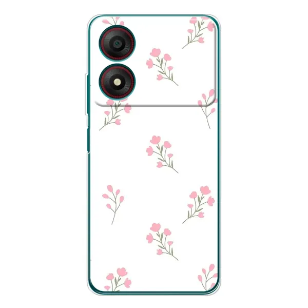 Чохол з принтом «Рожеві квіти» для ZTE Blade A34