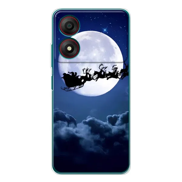 Чехол с принтом «Санта - луна» для ZTE Blade A34