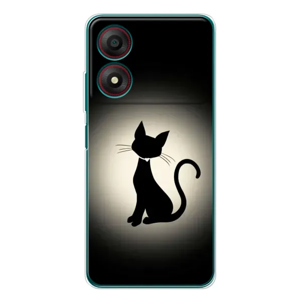 Чехол с принтом «Силуэт котика» для ZTE Blade A34