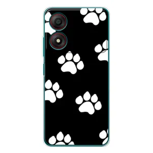 Чехлы с собаками для ZTE Blade A34 (VPrint) (Следы собаки)