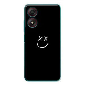 Чехол для Блейд А34 - (AlphaPrint) с печатью (ТОП продаж) (Смайл)