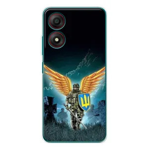 Чехлы с картинкой ЗСУ для ZTE Blade A34 (AlphaPrint) (Солдат ЗСУ)