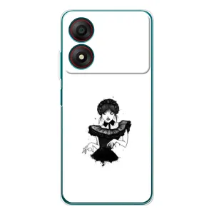 Чехлы Венсдей на ZTE Blade A34 Уэнсдей (AlphaPrint) (танец Уэнздей)