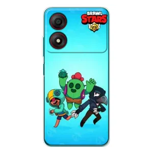 Чехлы Brawl Stars для ZTE Blade A34 (AlphaPrint) (Трио героев)