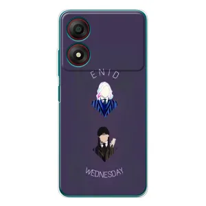 Чехлы Венсдей на ZTE Blade A34 Уэнсдей (AlphaPrint) (Уэнздей и подруга)