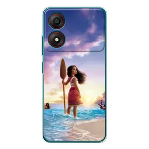 Чехол с мультфильмом Моана ZTE Blade A34 (Моана с веслом)