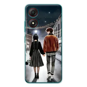 Чехол с дизайном Венздей 2 на ZTE Blade A34 (Уэнздей и Тайлер)