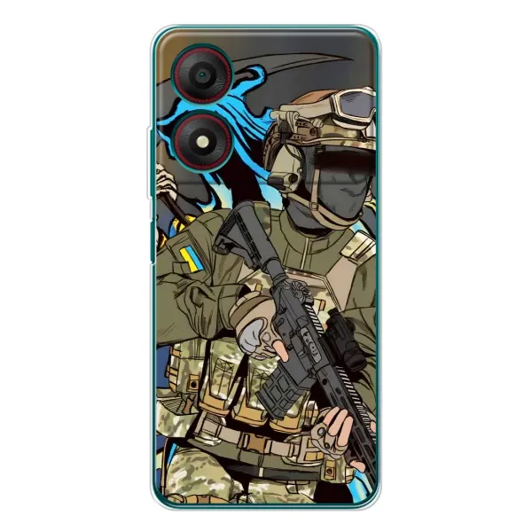 Чехол с принтом «Воин ВСУ» для ZTE Blade A34