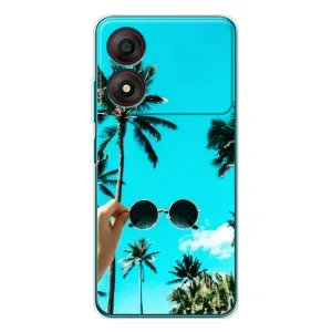 Силиконовый чехол с КАРТИНКАМИ лето для ZTE Blade A34 (AlphaPrint) (Взгляд лето)