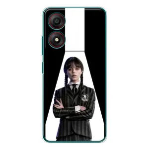 Чехлы Венсдей на ZTE Blade A34 Уэнсдей (AlphaPrint) (W-Wednesday)