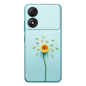 Чехлы с Цветами для ZTE Blade A34 (VPrint) (Желтый цветок)