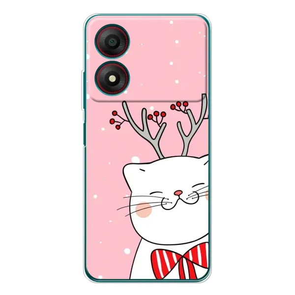 Чехол с принтом «Зимний кот» для ZTE Blade A34