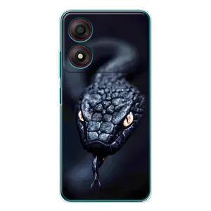 Чехол с принтом «Черная змея» для ZTE Blade A34