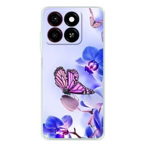 Чехлы с Цветами для ZTE Blade A35 (VPrint) (Бабочка на цветочке)