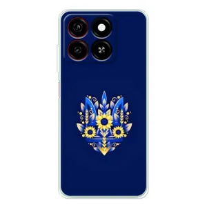 Чехлы для ZTE Blade A35  Укр. Символика (AlphaPrint) (Цветочный Герб)