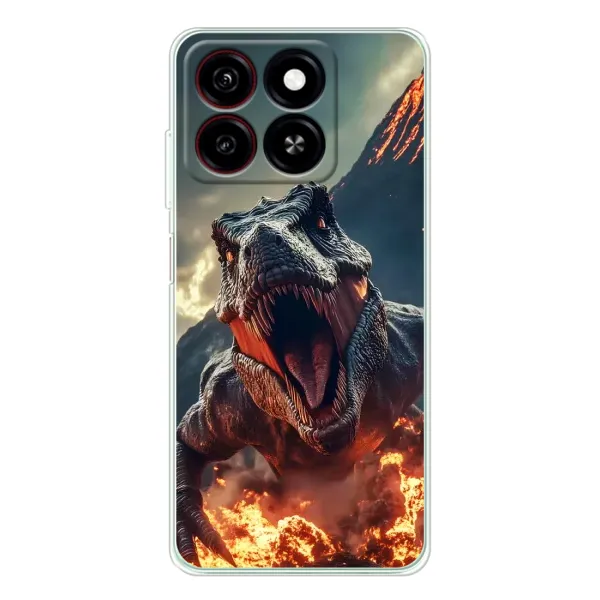 Чохол з принтом «Вогняний динозавр» для ZTE Blade A35