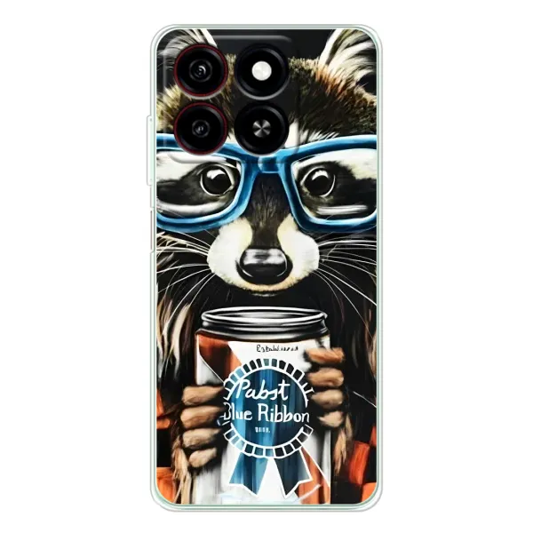 Чехол с принтом «Енот с банкой» для ZTE Blade A35