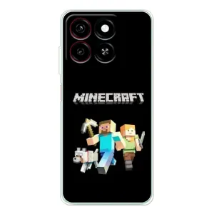 Чехол Майнкрафт на ZTE Blade A35 (AlphaPrint) Minecraft (герои Minecraft)