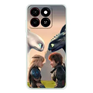 Чехол как приручить дракона на ZTE Blade A35 (Иккинг и Астрид)