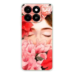 Чехлы (ART) Цветы на ZTE Blade A35 (VPrint) (Глаза в цветах)