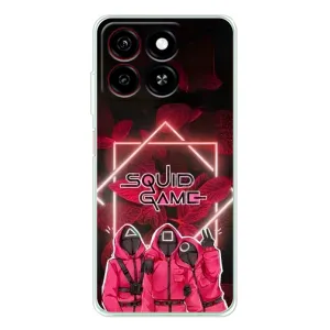 Чехол Гра в кальмара для ZTE Blade A35 (Охранники Игра кальмара)