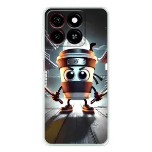 Чехол с мемом Тралалело тралала на ZTE Blade A35 (Капучино асасино)