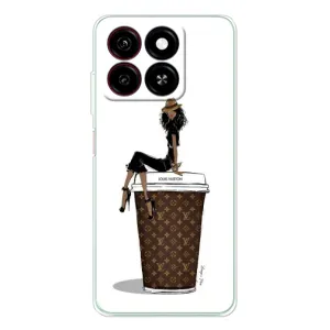 Чехлы Луи Витон для ZTE Blade A35 (AlphaPrint - LOUIS VUITTON) (кофе LOUIS VUITTON)
