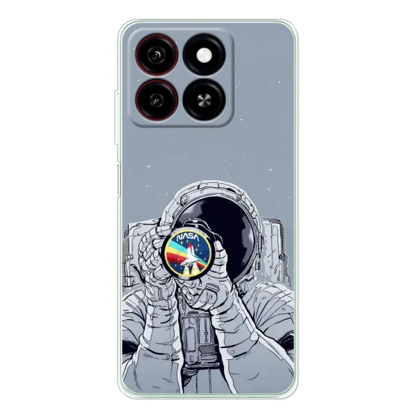 Чехол с принтом «Космонавт фото» для ZTE Blade A35