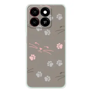 Чехол с рисунком кот на ZTE Blade A35 (Лапы и усы)