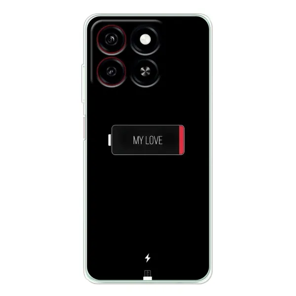 Чехол с принтом «Love battery» для ZTE Blade A35 Чехол с принтом «Love battery» для ZTE Blade A35