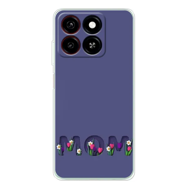 Чехол с принтом «Мама в цветах» для ZTE Blade A35