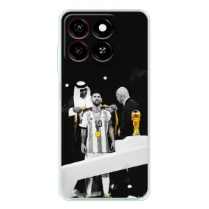 Чехлы для ZTE Blade A35 (Leo чемпион) (AlphaPrint) (Месси в накидке)