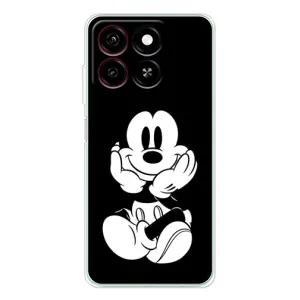 Эксклюзивный чехол для ZTE Blade A35 (AlphaPrint - Мультяшные) (Микки на черном)