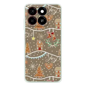 Новогодние, Праздничные Чехлы для ZTE Blade A35 - 2024 год (Новогодние пряники)
