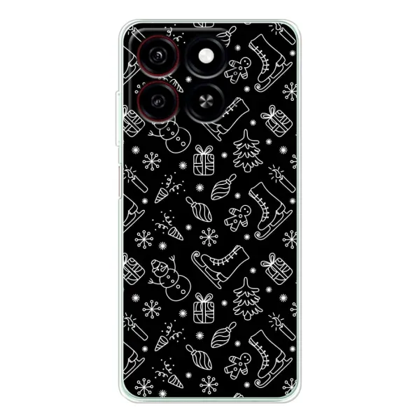 Чехол с принтом «Новогодний фон» для ZTE Blade A35 Чехол с принтом «Новогодний фон» для ZTE Blade A35