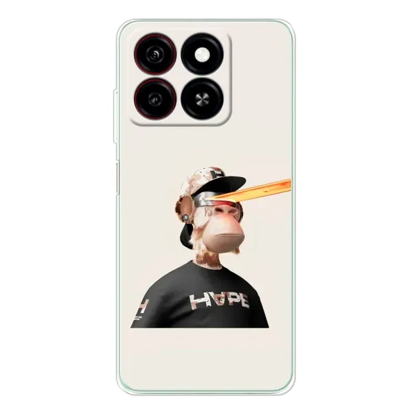 Чехол с принтом «обезьяна NFT в очках» для ZTE Blade A35