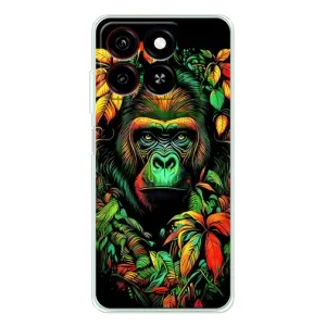 Чехол с Обезьянами ZTE Blade A35 - (AlphaPrint) (Обезьяна в тропиках)