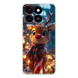 Яскравий чохол для ZTE Blade A35 з Зимові Оленята (Олень з шарфом)