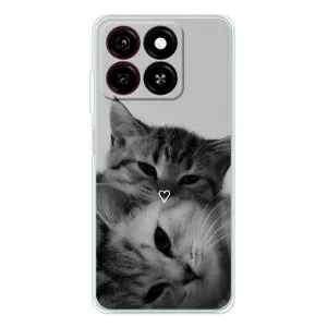 Чехол с рисунком кот на ZTE Blade A35 (Пара котов)