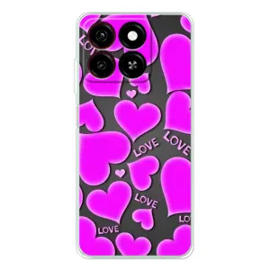 Чехлы для любимой на Блейд А35 (VPrint) (Pink hearts)