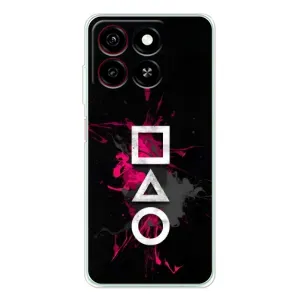 Чехол Гра в кальмара для ZTE Blade A35 (Символы Игра кальмара)