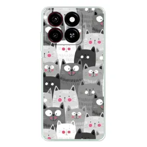 Чехлы с Котиками для ZTE Blade A35 (VPrint) (Рисованные котики)