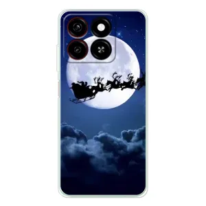 Новогодние Чехлы для Блейд А35 (VPrint) (Санта - луна)
