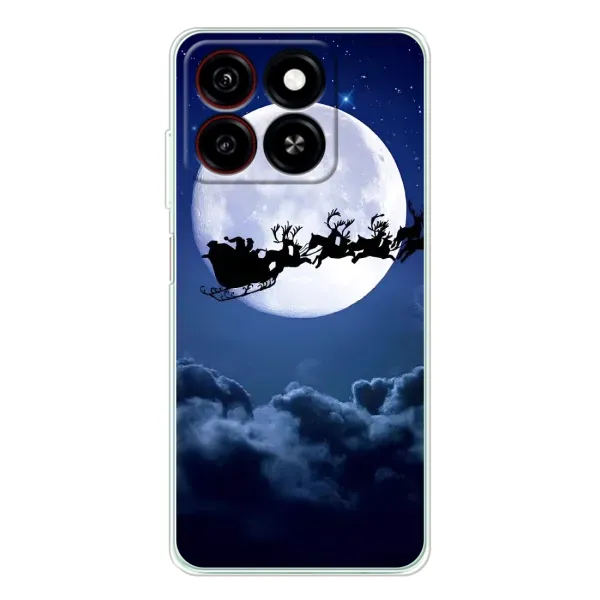 Чехол с принтом «Санта - луна» для ZTE Blade A35 Чехол с принтом «Санта - луна» для ZTE Blade A35